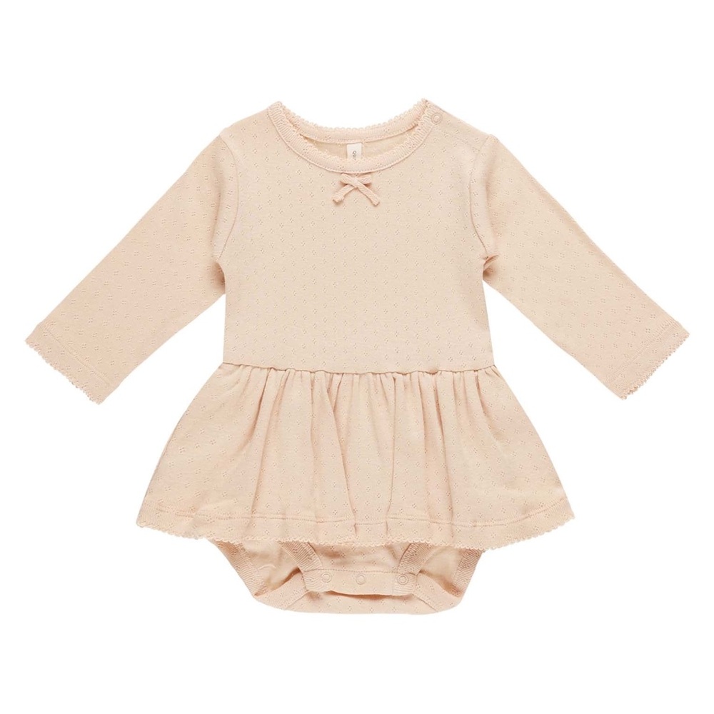 Quincy Mae Cream Long Sleeve Bodysuit